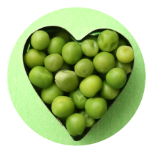 Heart with peas 