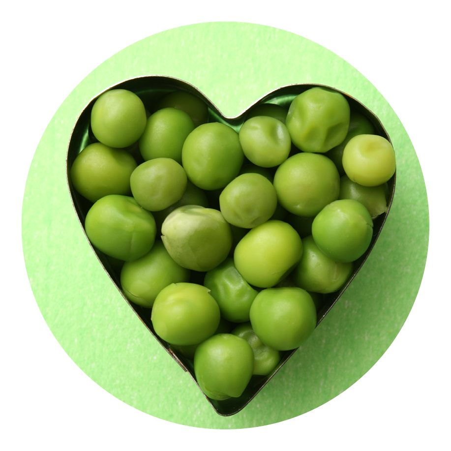 Heart with peas
