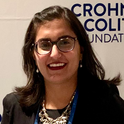 Tina Aswani-Omprakash, patient reporter, at the sixth annual Crohn's & Colitis Congress.