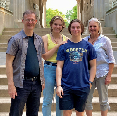 From left: Charles, Mary's husband; Emma, Patrick's girlfriend; Patrick; and Mary.