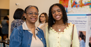 A young woman and her mother attend MyIBD Learning