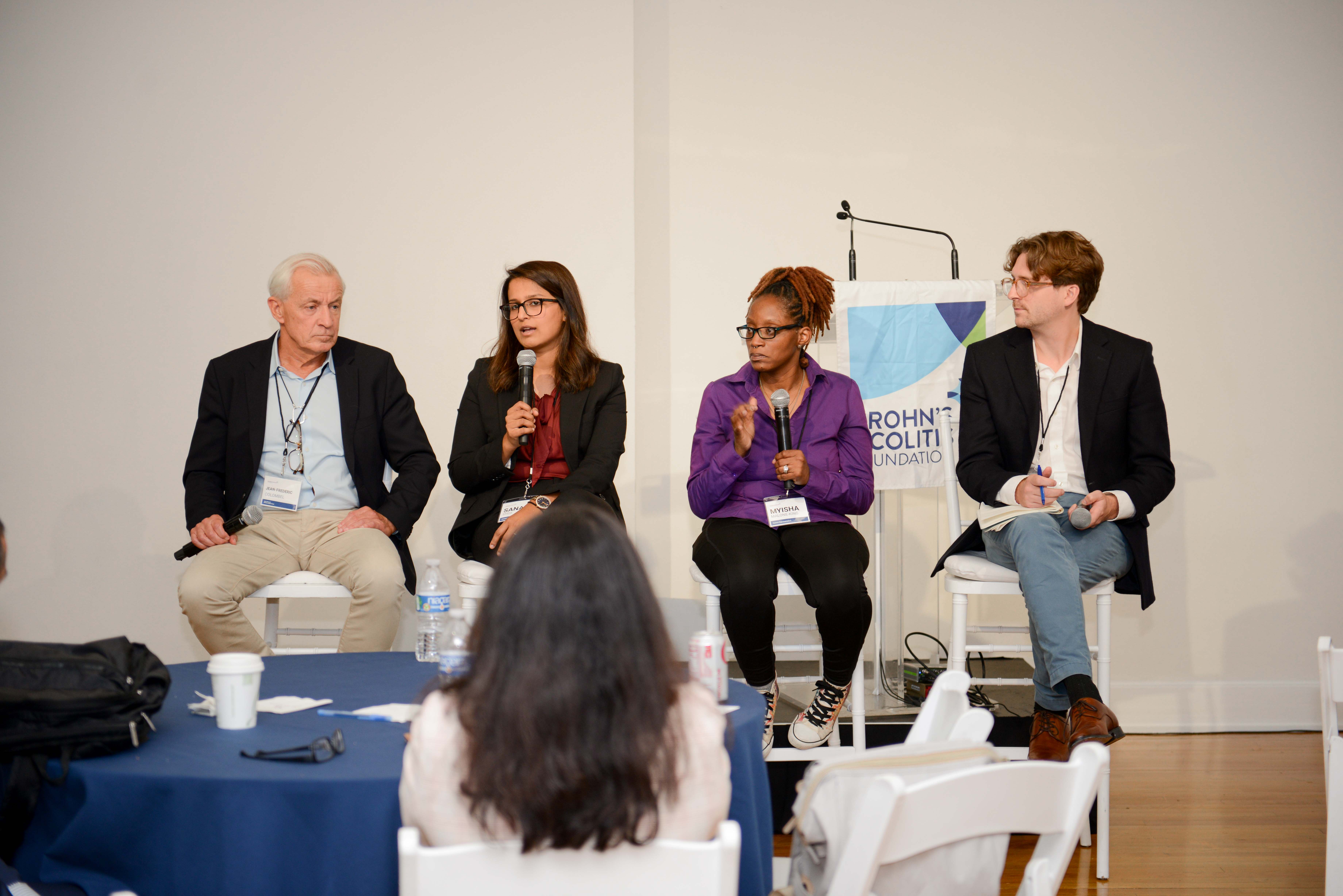 Patient Myisha Malone-King (third from left) joins Q&A panel on precision medicine