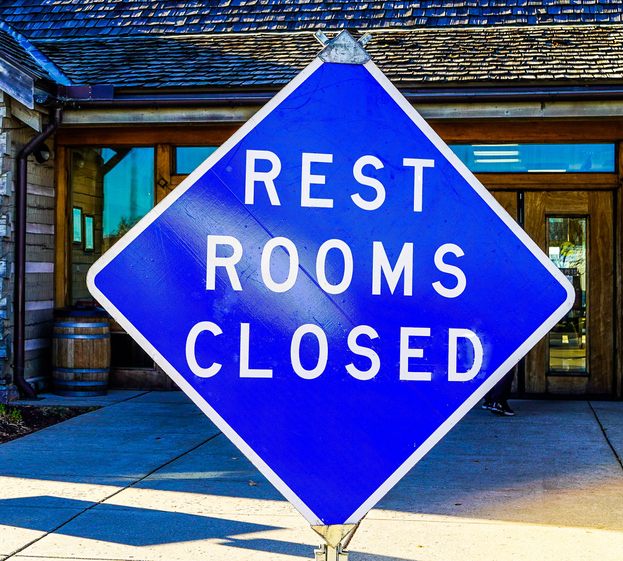 Restroom Closed Sign