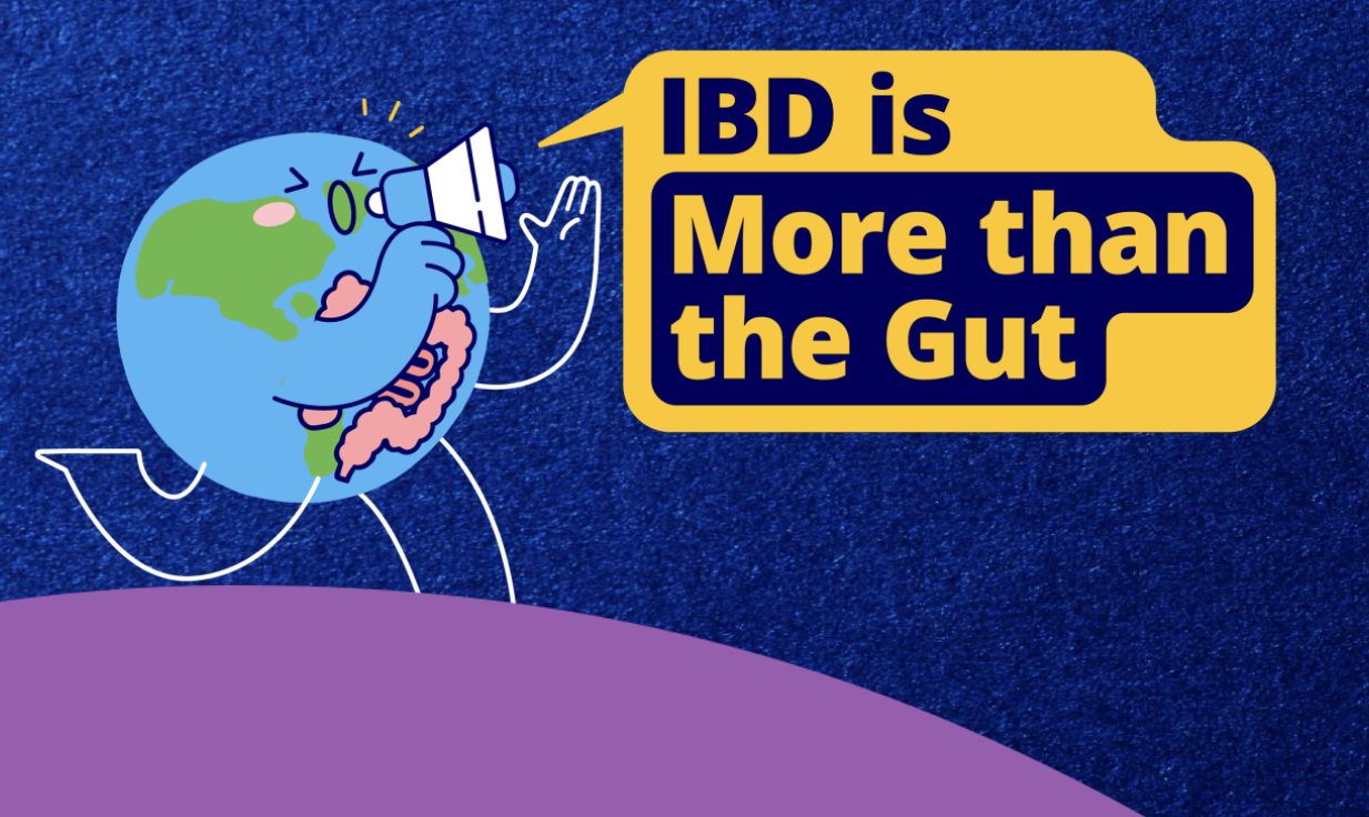 A picture of the world saying "IBD is more than the gut"