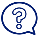 Speech bubble with a question mark