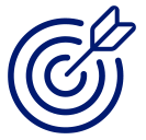 Arrow hitting a bullseye