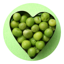 Heart with peas 