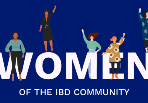 Five women surrounding the text "women of the IBD community"