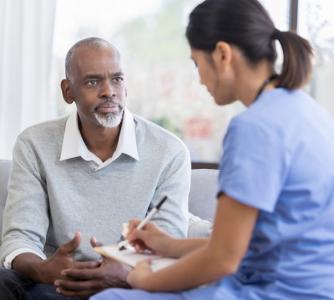 Patient speaking with provider