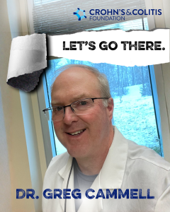 Healthcare provider who lives with Crohn’s disease posing in a clinic setting