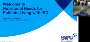 Nutritional needs for people living with IBD Part 1
