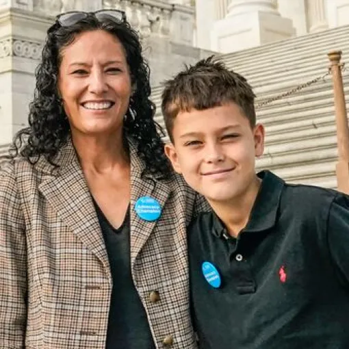 Stephanie Osorio and son
