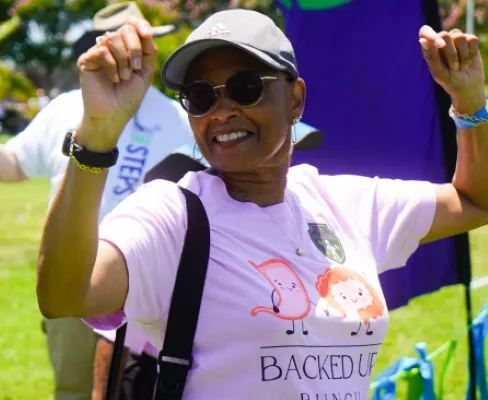 1 person at Take Steps celebrating