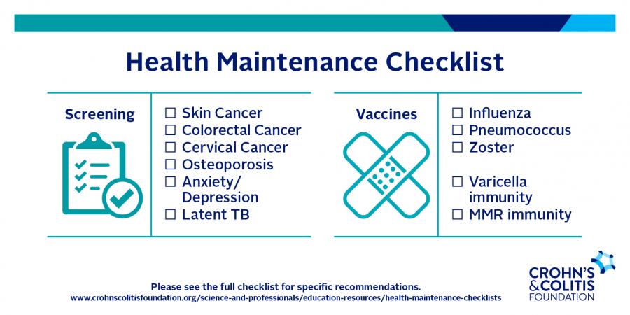 Health maintenance checklist - Crohn's & Colitis Foundation