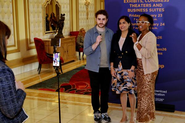 Victoria interviewing at Congress 