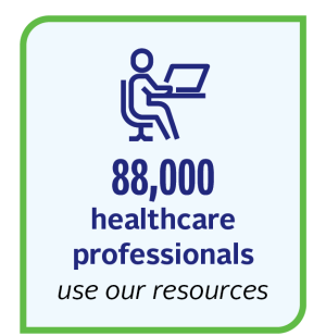 88,000 healthcare professionals use our resources