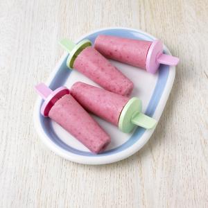 Banana and Strawberry Smoothie Pops