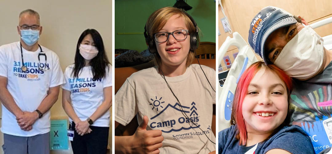 collage of caregivers, family & patients looking optimistic